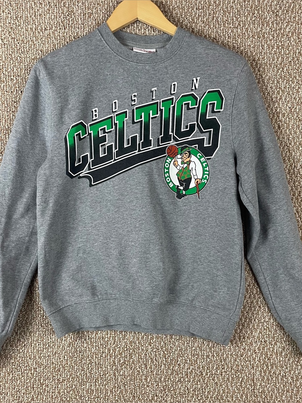 Mitchell Ness Boston Celtics Sweatshirt Size Small NBA Basketball CrewNeck T355